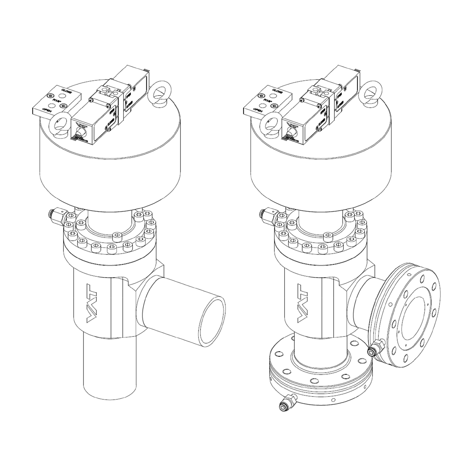 ITER Type 51 - UHV-Ganzmetall-Eckventil